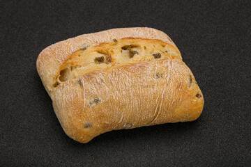 Italian ciabatta bread with olive