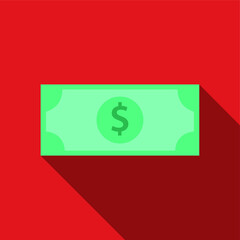 money icon cash,  dollar banknotes, Money Flat Design E-Commerce Icon, Money and Finance Flat Vector Icons. Pixel Perfect. For Mobile and Web.