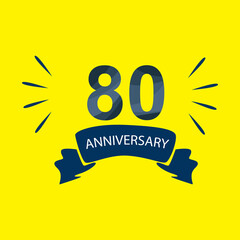 80 Anniversary celebration template vector design illustration