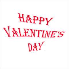 Happy Valentine's Day lettering. Layout. Minimal design template for greeting card, poster, banner, cover, packaging