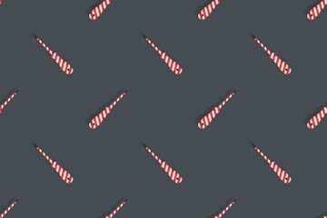 Screwdrivers seamless pattern. Metal screwdrivers with a striped rubberized handle. Background on the theme of tools, service, repair. 