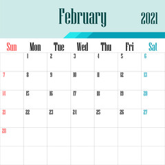 2021 calendar template