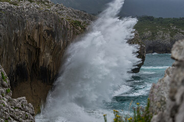 Wave Hitting Rocks in Spain