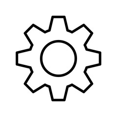 Setting icon vector design, Tools, Cog, Gear, Line style for graphic design, logos. Web sites, social media, UI, mobile app