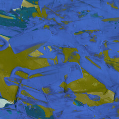 Modern contemporary acrylic background. Colorful texture made with a palette knife. Abstract painting on paper. Mess on the canvas.