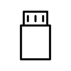 USB icon vector design, line icon illustration