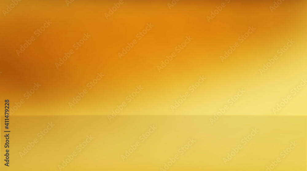 Poster yellow studio background for gamer. backdrop studio gradient used display your product.