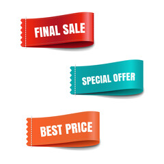 Sale Labels Isolated Gradient Mesh, Vector Illustration