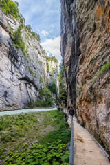 Aare Gorge in Berner Oberland in Switzerland