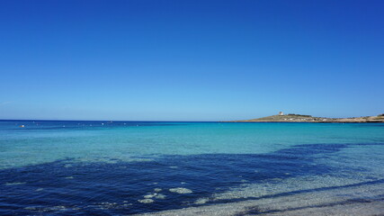 the Armier Bay, Mellieha, Malta, March