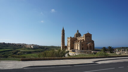 Fototapeta na wymiar the Basilika ta Pinu in Gharb on the island Gozo in the month of March, Malta