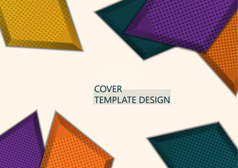 Light background with multicolor rhombuses. Abstract background for your design. Modern vector