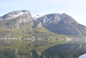 Fototapeta premium mountains view of seaside at norway