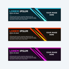 abstract geometric web design banner template