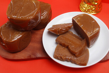 chinese new year cake or in indonesia is kue keranjang