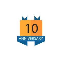 10 years anniversary celebration template vector design illustration