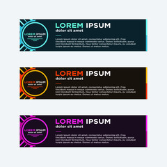 abstract geometric web design banner template