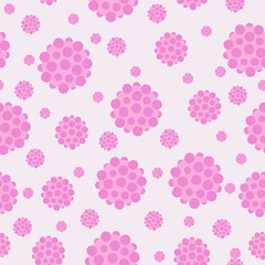Pink virus vector seamless pattern
