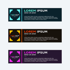 abstract geometric web design banner template