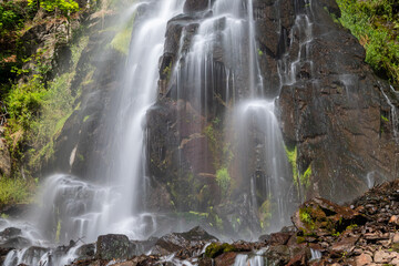 Naklejka na ściany i meble Trusetaler waterfall near Brotterode-Trusetal in Thuringia