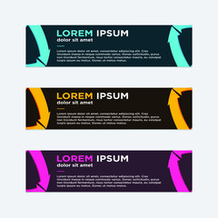 abstract geometric web design banner template