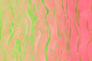 Modern contemporary acrylic background. Colorful texture made with a palette knife. Abstract painting on paper. Mess on the canvas.