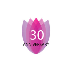 30 years anniversary celebration template vector design illustration