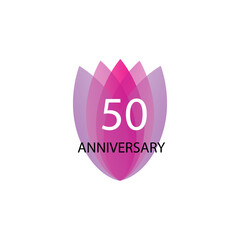 50 years anniversary celebration template vector design illustration