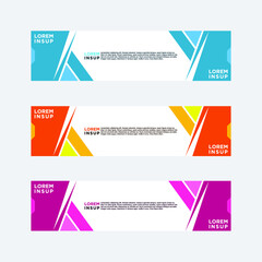 abstract geometric web design banner template