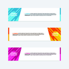 abstract geometric web design banner template