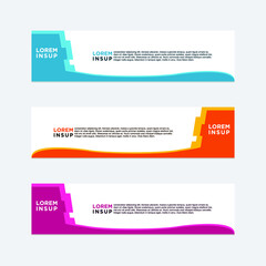 abstract geometric web design banner template