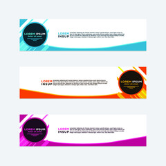abstract geometric web design banner template