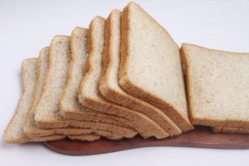 slices of bread on white