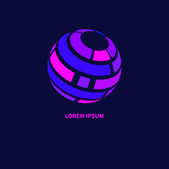 Networking logo. Communications or telecommunications icon