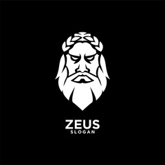 zeus black logo concept style for template, emblem, mascot, logo zeus vector illustration for sport and esport team design