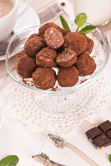 Chocolate truffles. 