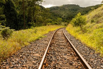 Fototapeta premium railway tracks in the countryside