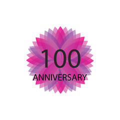 100 years anniversary celebration template vector design illustration