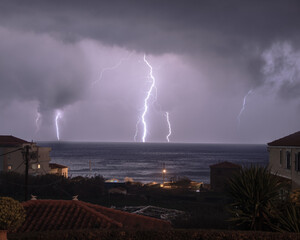 lightning in the city