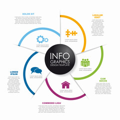 Obraz premium Infographic design template with place for your data. Vector illustration.