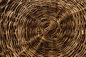 Background and texture of old natural woven straw