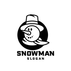 Snowman logo vector icon illustration design 