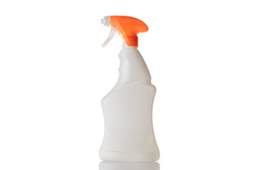 Spray bottle, empty pump clear plastic container cosmetic soap and mineral shampoo. Antiseptic gel...