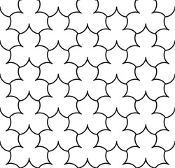abstract seamless flower tessellation background - 411499865