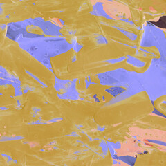 Modern contemporary acrylic background. Colorful texture made with a palette knife. Abstract painting on paper. Mess on the canvas.