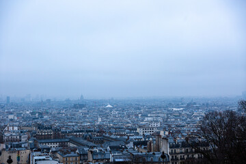 Fototapeta na wymiar View to Paris from Montmartre