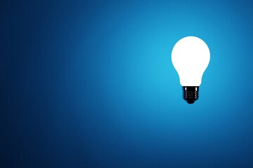Creative idea and innovation light bulb light realistic 3D render