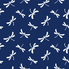 dragonfly seamless pattern for background