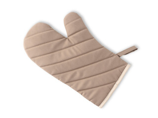 Brown cooking Heat Resistant Gloves isolated on white background