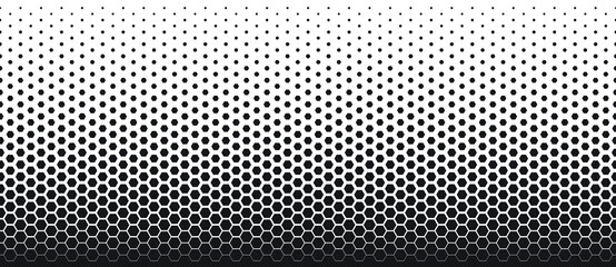 hexagon shapes Vector halftone for background - 411500440